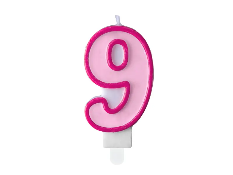 PINK CANDLES NUMBERS 9