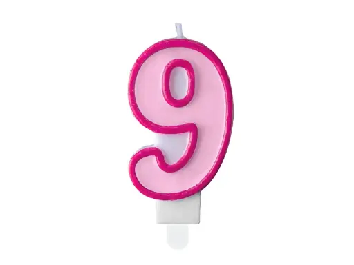 PINK CANDLES NUMBERS 9